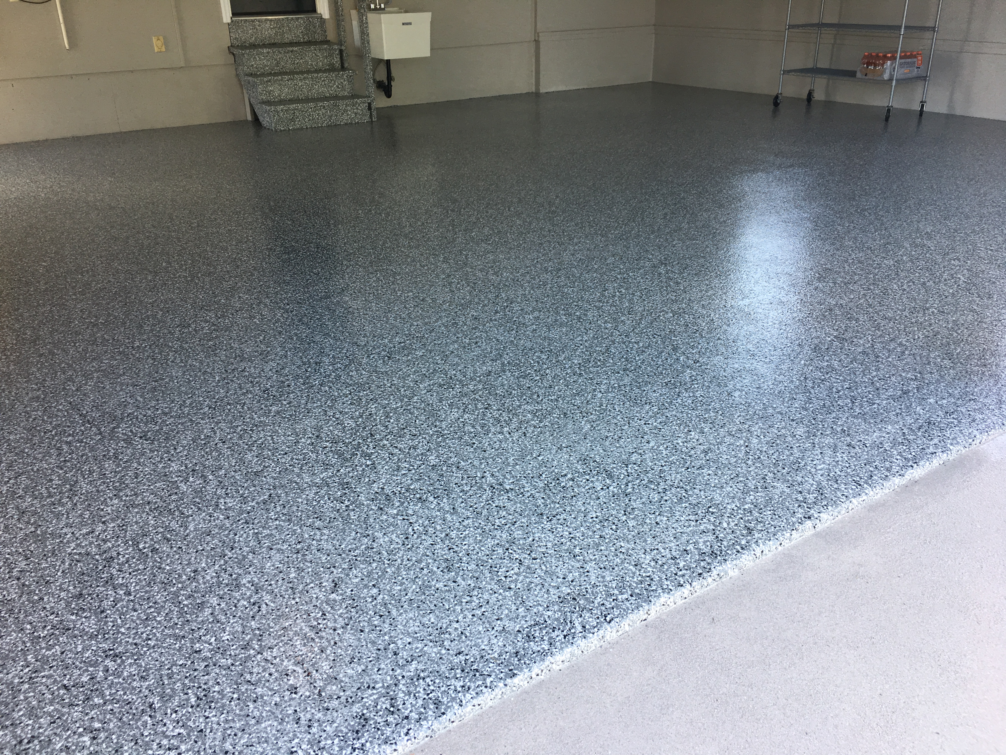 Garage floor epoxy flake coating NC